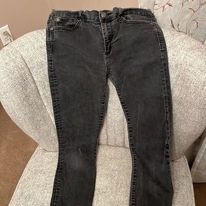Women’s Gap light distressed black skinny jeans